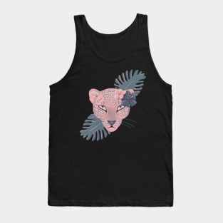 Vintage style pink jaguar Tank Top